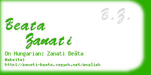 beata zanati business card