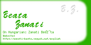 beata zanati business card